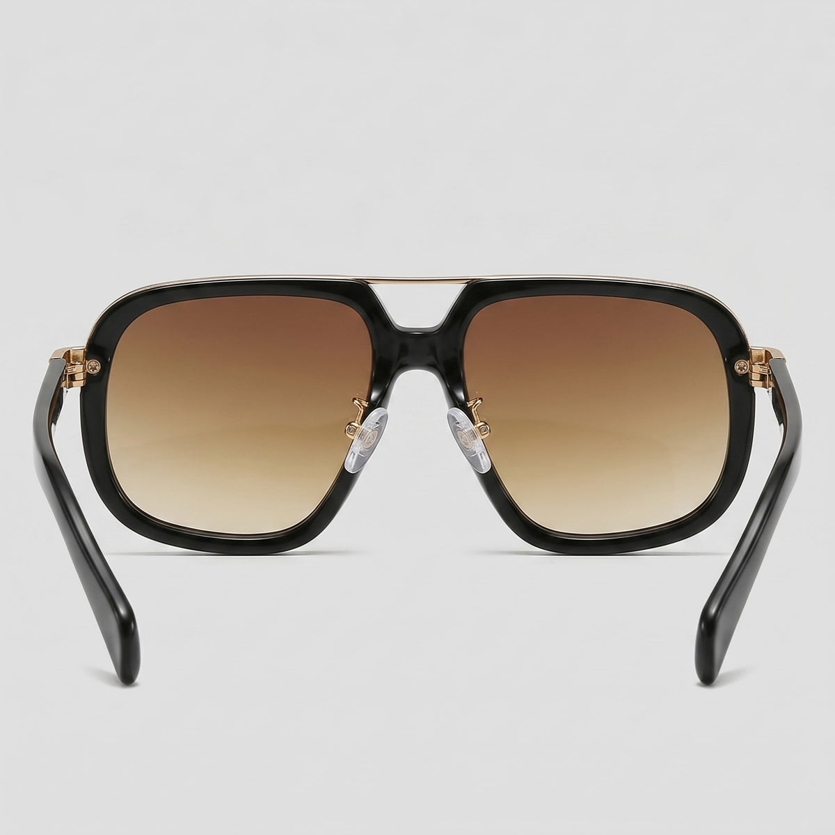 Herren Sonnenbrille eckig mit goldenem Doppelsteg | Hartmut