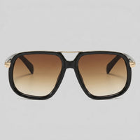 Herren Sonnenbrille eckig mit goldenem Doppelsteg | Hartmut