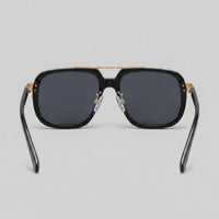 Herren Sonnenbrille eckig mit goldenem Doppelsteg | Hartmut