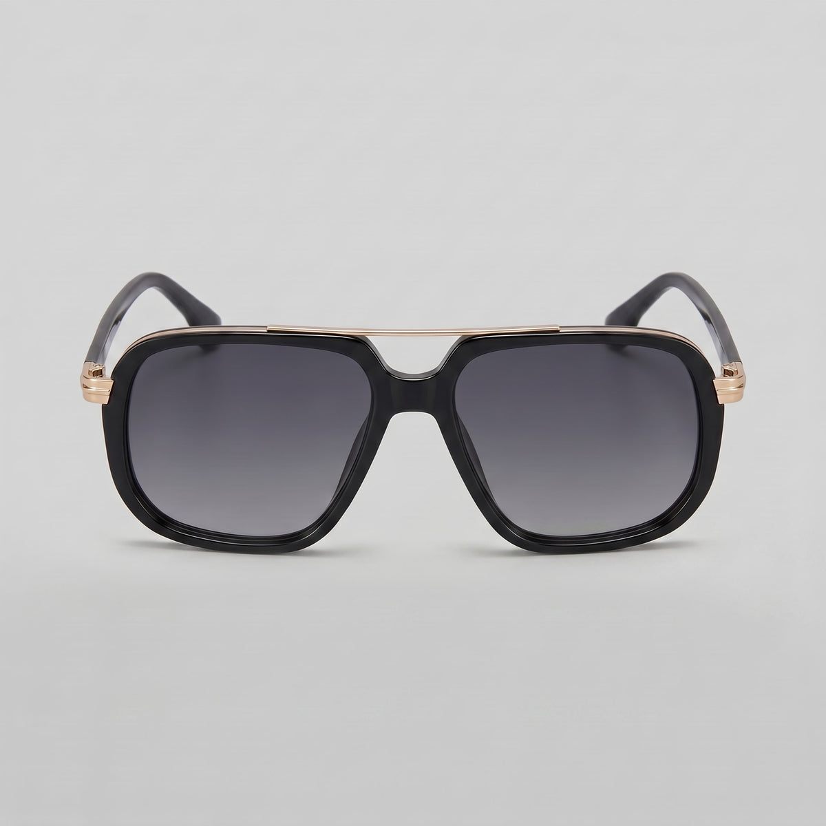 Herren Sonnenbrille eckig mit goldenem Doppelsteg | Hartmut
