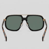Herren Sonnenbrille eckig mit goldenem Doppelsteg | Hartmut
