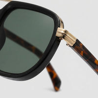 Herren Sonnenbrille eckig mit goldenem Doppelsteg | Hartmut
