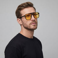 Herren Sonnenbrille Retro mit Doppelsteg | Hartwig