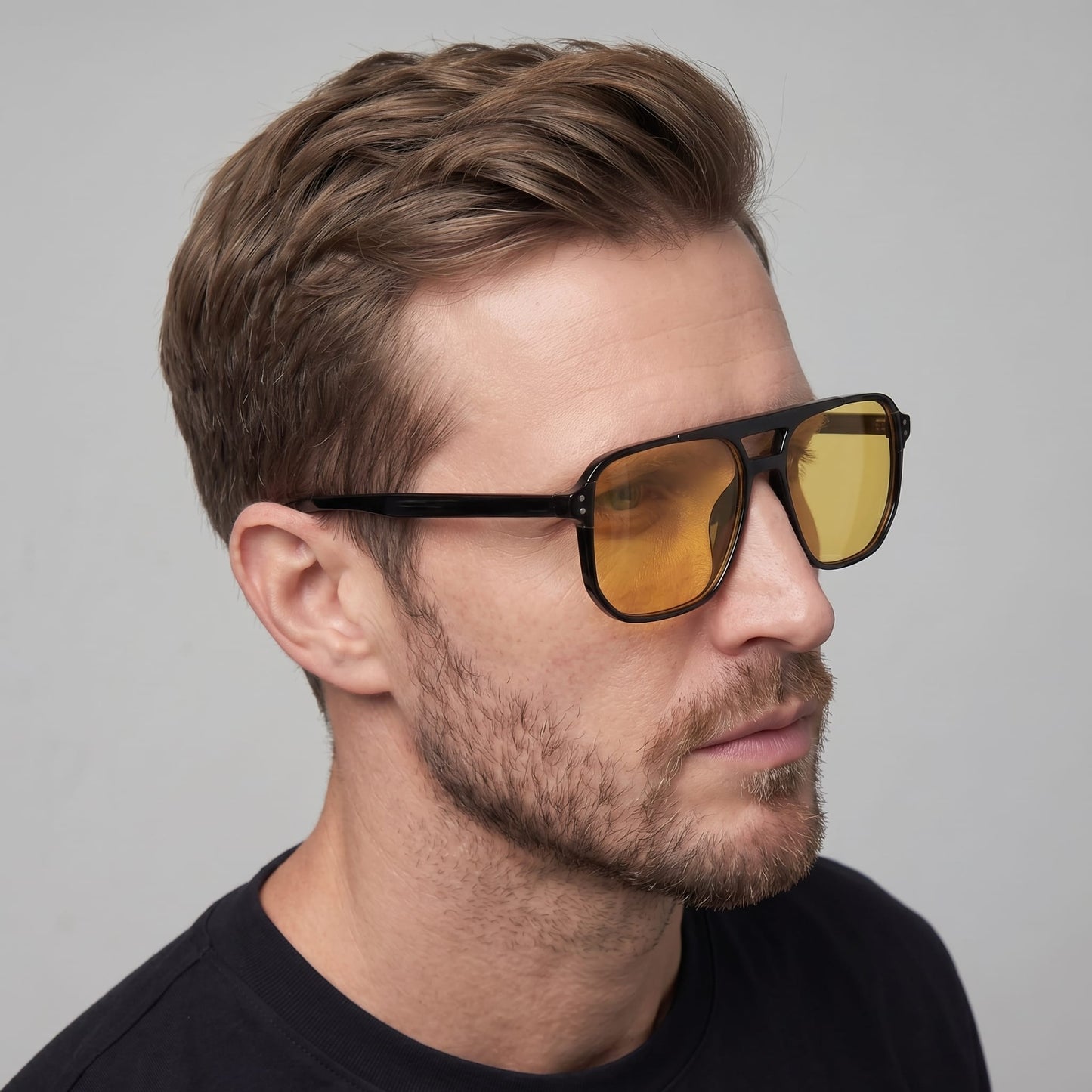 Herren Sonnenbrille Retro mit Doppelsteg | Hartwig_4