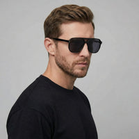 Herren Sonnenbrille Retro mit Doppelsteg | Hartwig