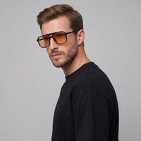 Herren Sonnenbrille Retro mit Doppelsteg | Hartwig