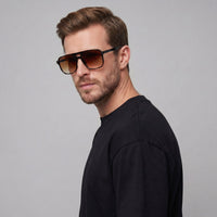 Herren Sonnenbrille Retro mit Doppelsteg | Hartwig