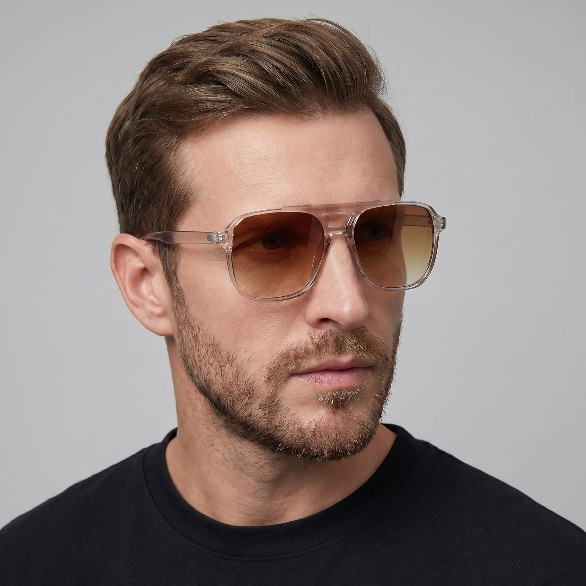 Herren Sonnenbrille Retro mit Doppelsteg | Hartwig