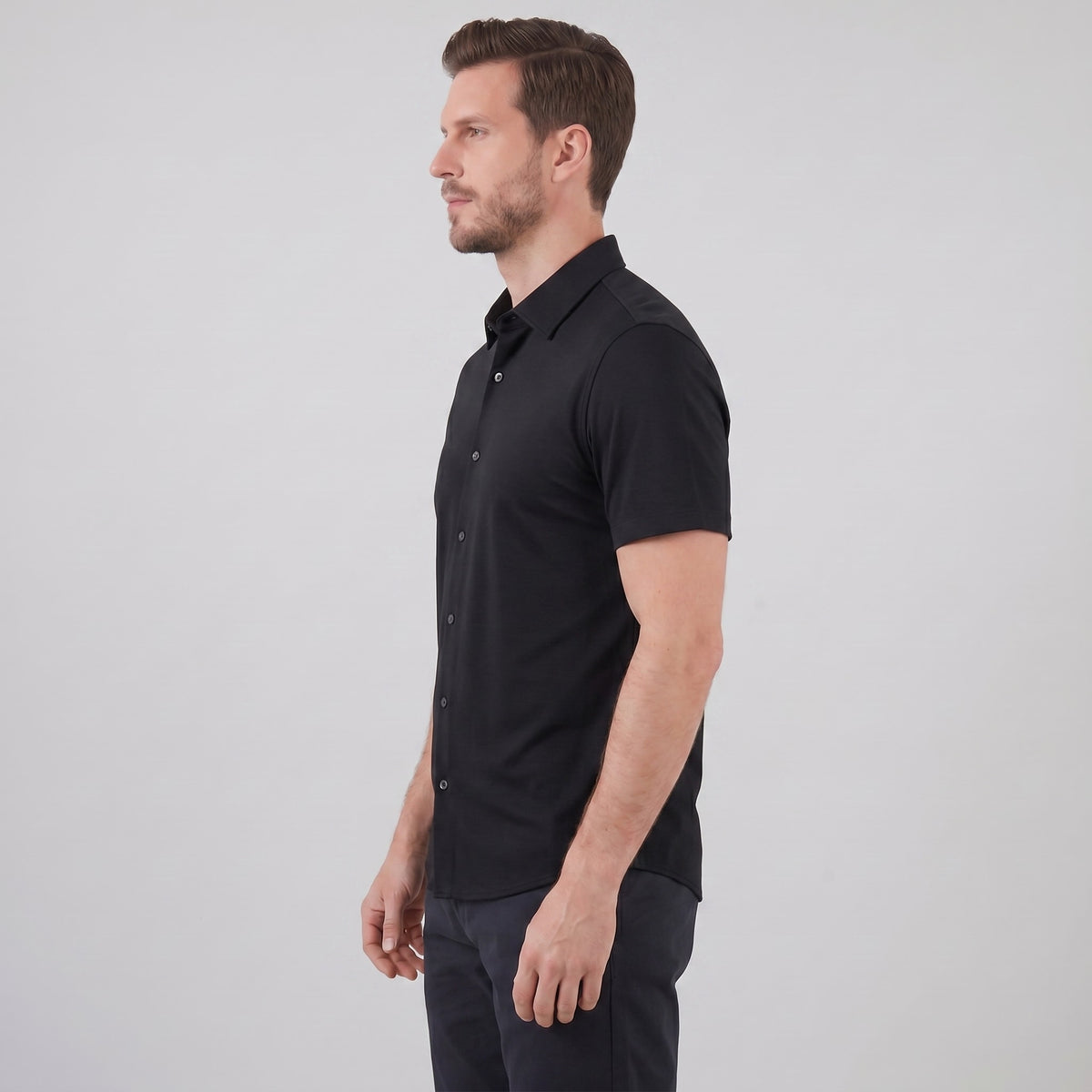 Herren Jerseyhemd Kurzarm mit Stretch | Julian_2