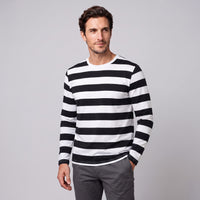 Herren Streifenshirt Langarm mit Rundhalsausschnitt | Roland