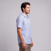Herren Streifenhemd Oversize Kurzarm | Eckard