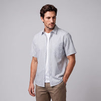 Herren Streifenhemd Oversize Kurzarm | Eckard