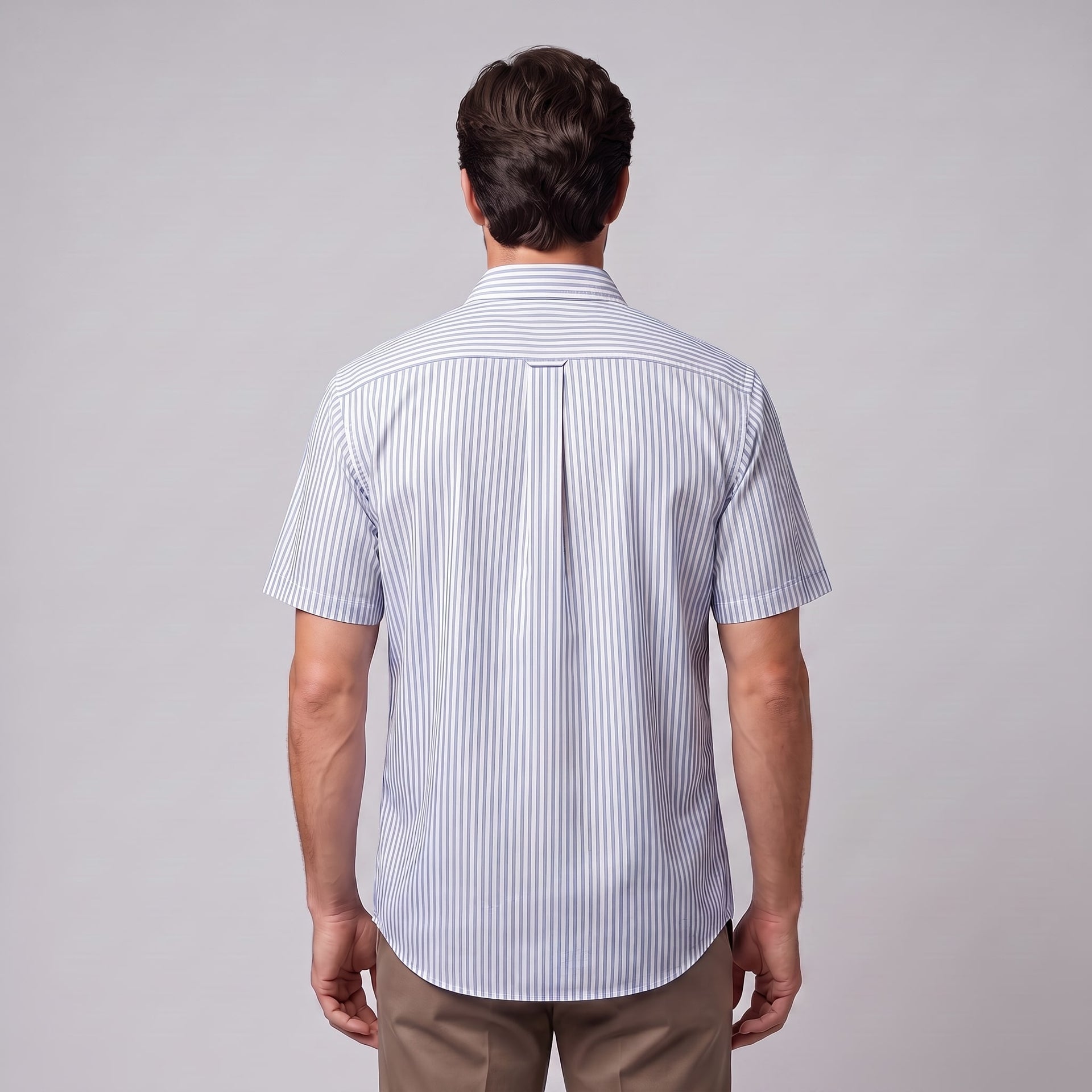 Herren Streifenhemd Oversize Kurzarm | Eckard