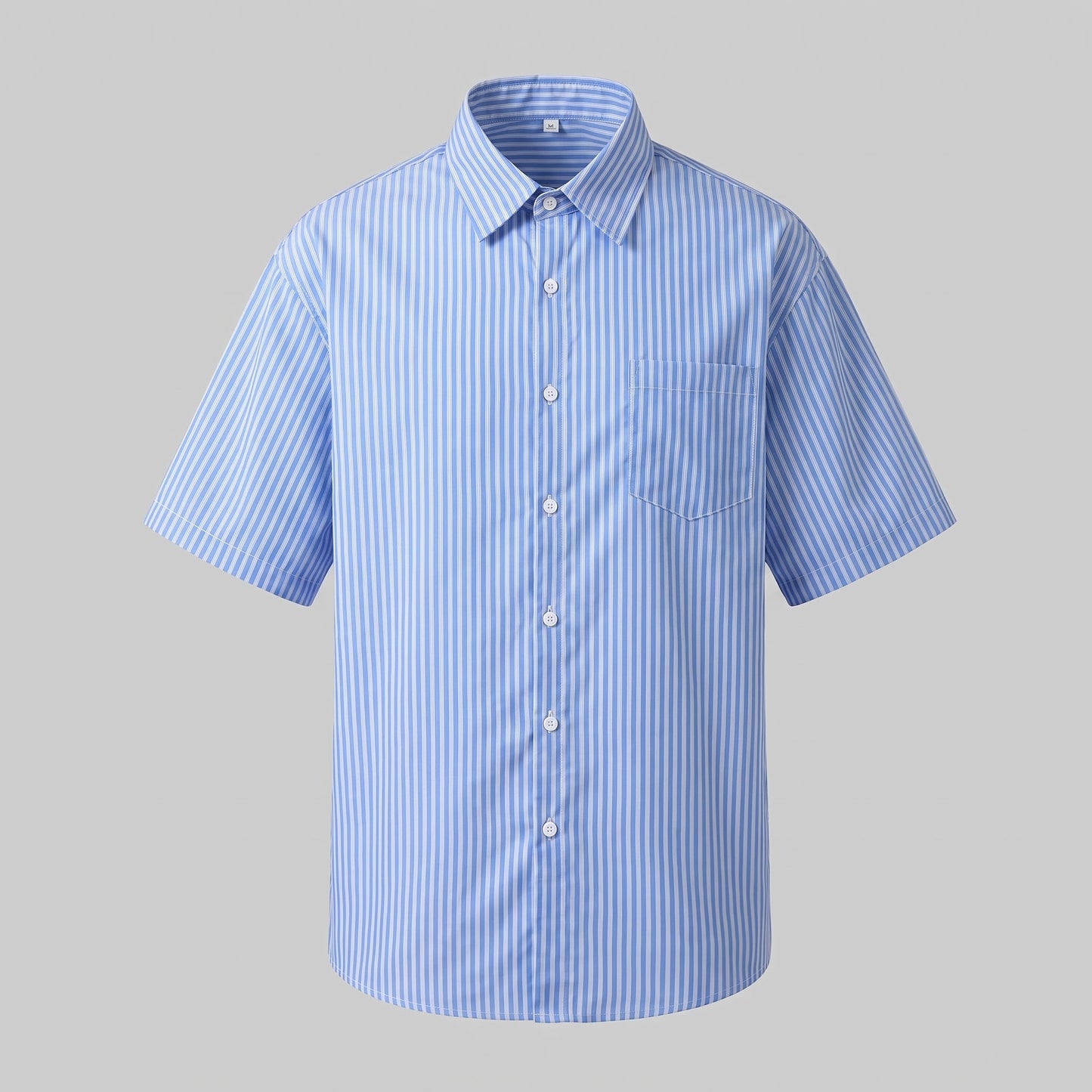 Herren Streifenhemd Oversize Kurzarm | Eckard_2