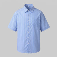 Herren Streifenhemd Oversize Kurzarm | Eckard