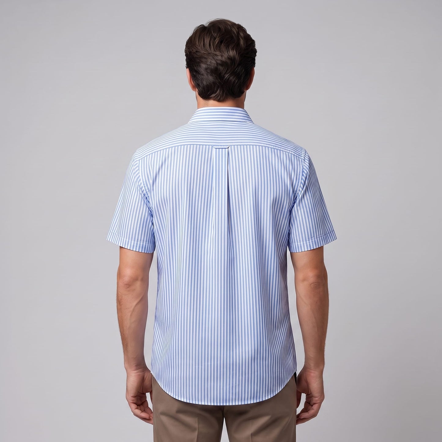 Herren Streifenhemd Oversize Kurzarm | Eckard_3
