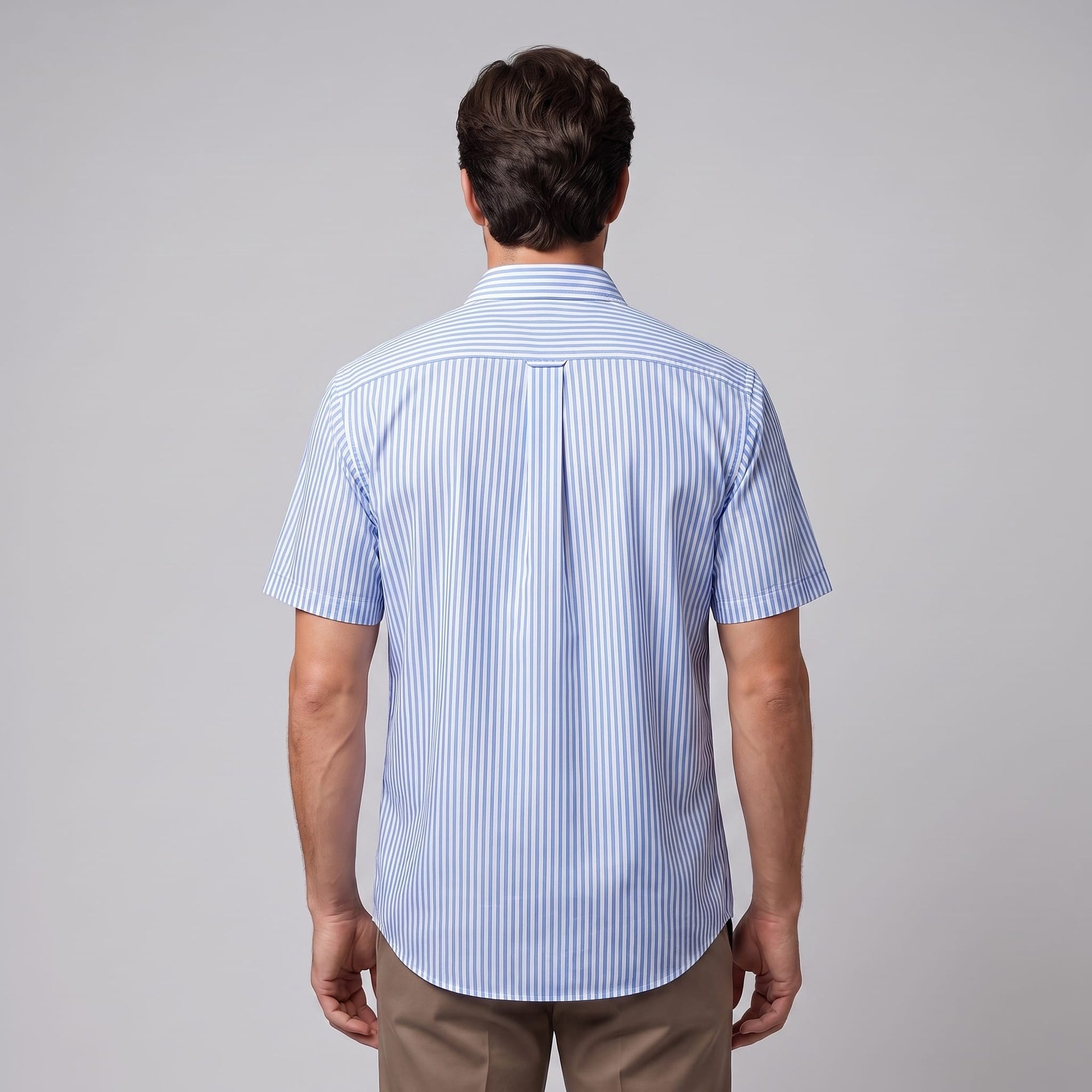 Herren Streifenhemd Oversize Kurzarm | Eckard