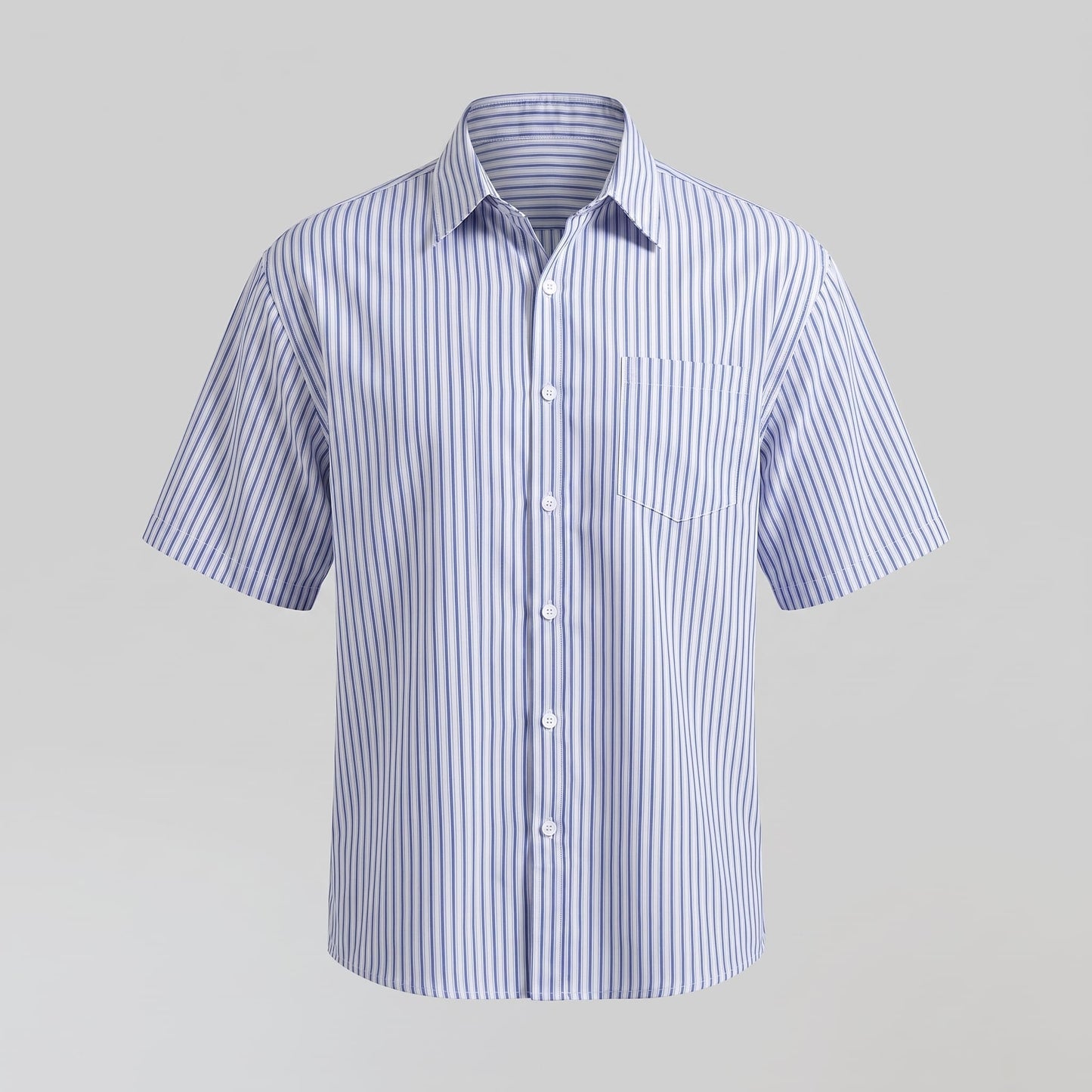 Herren Streifenhemd Oversize Kurzarm | Eckard_8