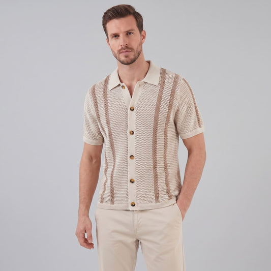Herren Strickhemd mit Streifen | Justus_1