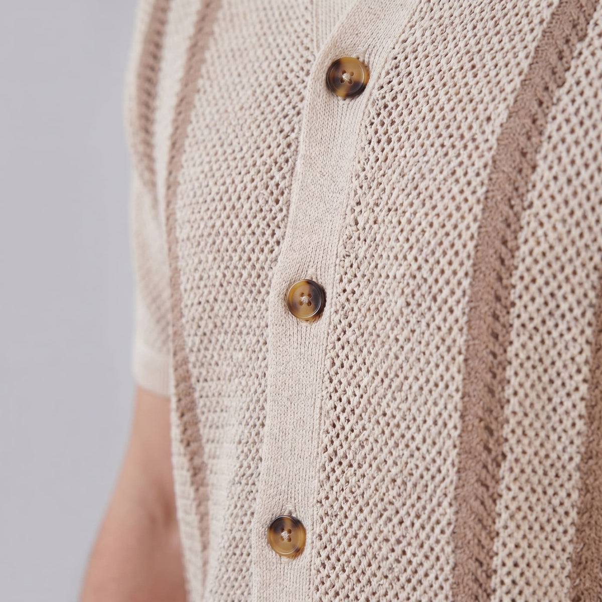 Herren Strickhemd mit Streifen | Justus_3