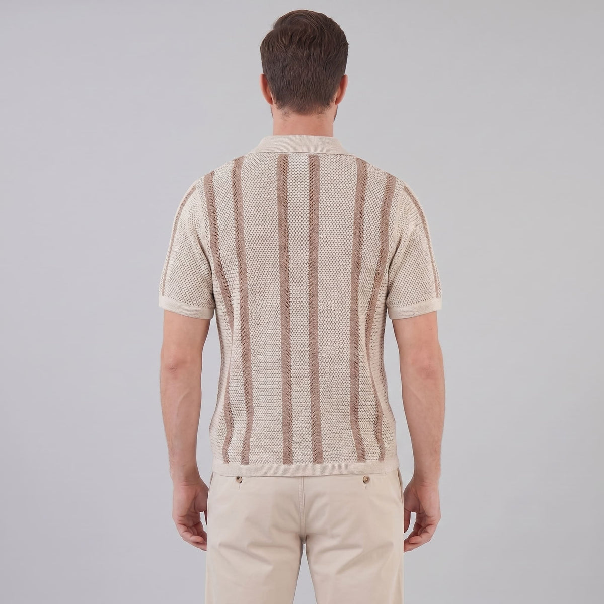 Herren Strickhemd mit Streifen | Justus_5