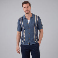 Herren Strickhemd mit Streifen | Justus
