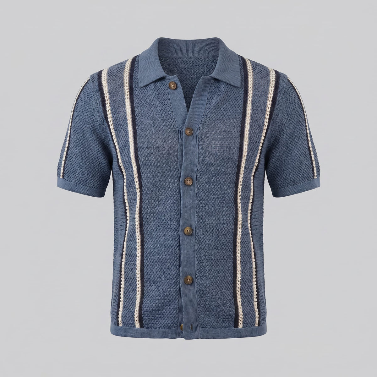 Herren Strickhemd mit Streifen | Justus_7