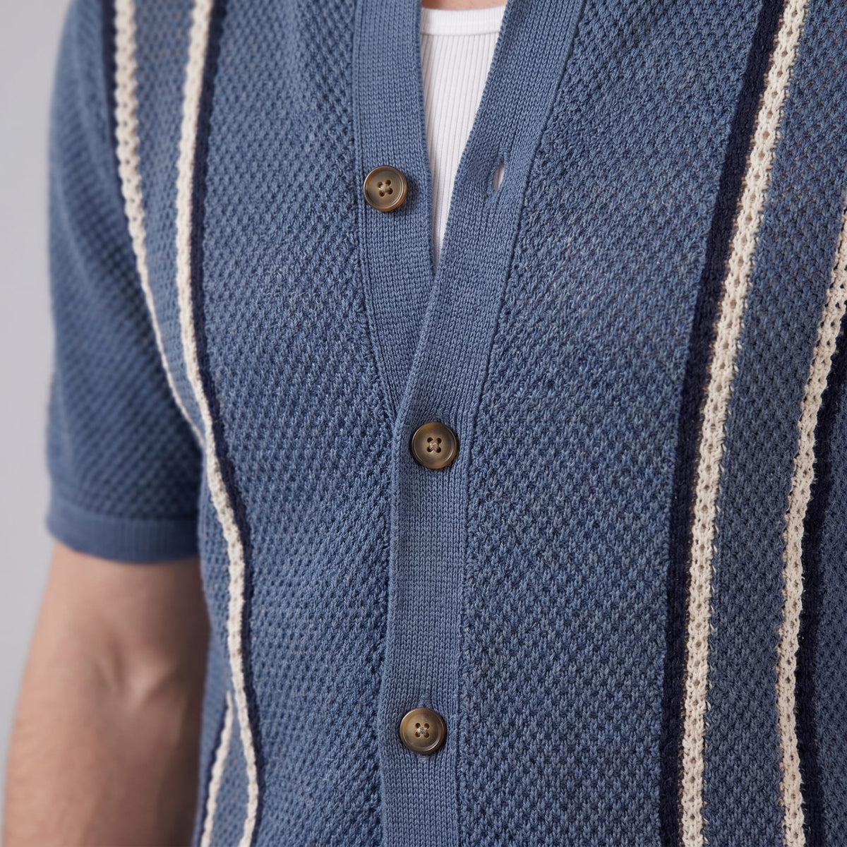 Herren Strickhemd mit Streifen | Justus