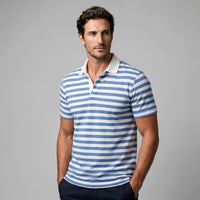 Herren Poloshirt gestreift mit Kontrastkragen | Oswald