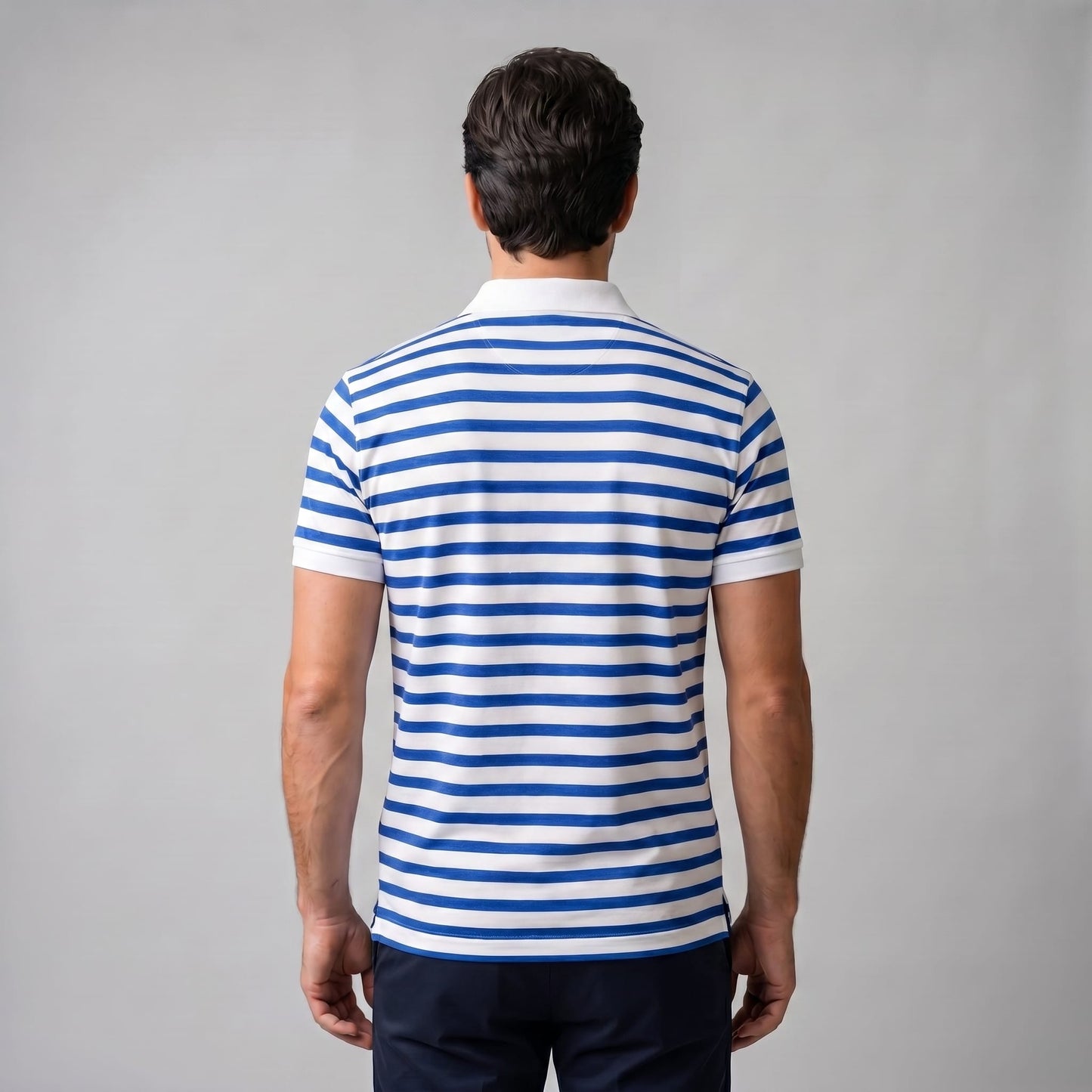 Herren Poloshirt gestreift mit Kontrastkragen | Oswald_19