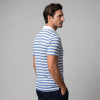 Herren Poloshirt gestreift mit Kontrastkragen | Oswald