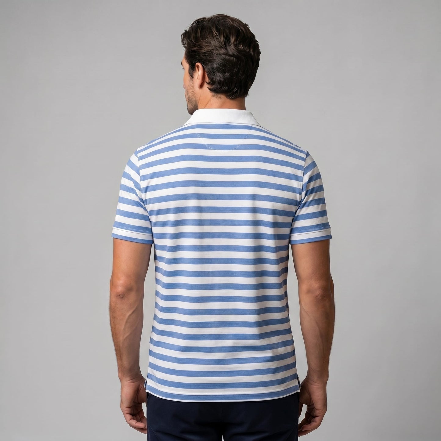 Herren Poloshirt gestreift mit Kontrastkragen | Oswald_4
