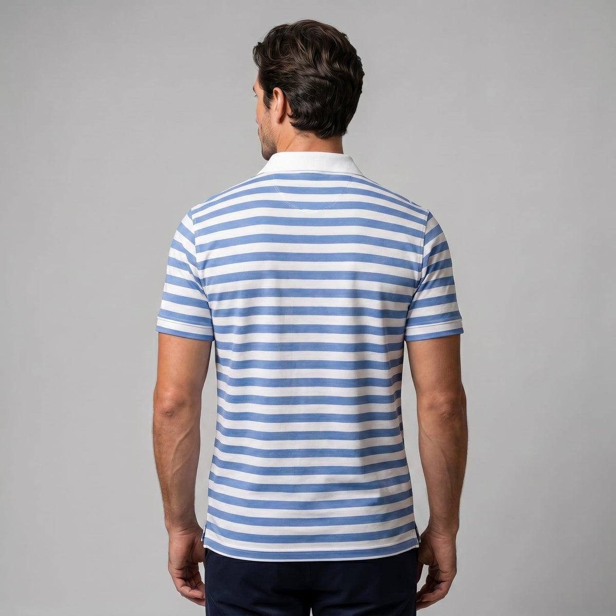 Herren Poloshirt gestreift mit Kontrastkragen | Oswald