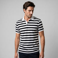 Herren Poloshirt gestreift mit Kontrastkragen | Oswald