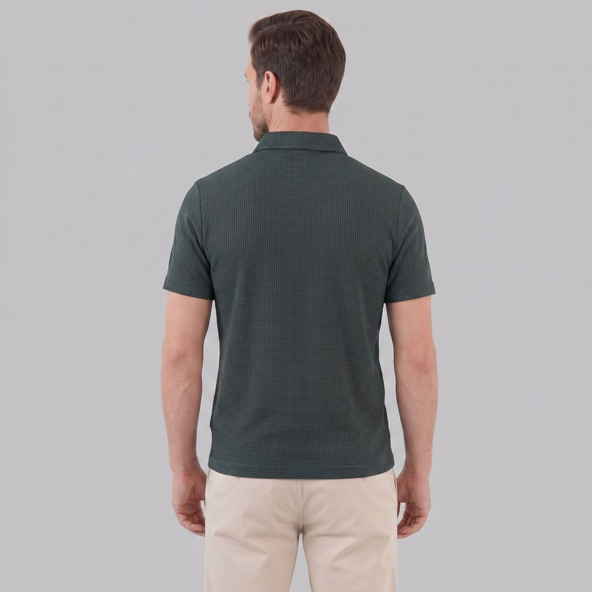 Herren Poloshirt mit Waffelstruktur und Knopfleiste | Otmar