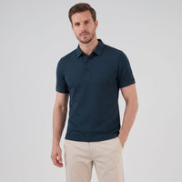 Herren Poloshirt mit Waffelstruktur und Knopfleiste | Otmar