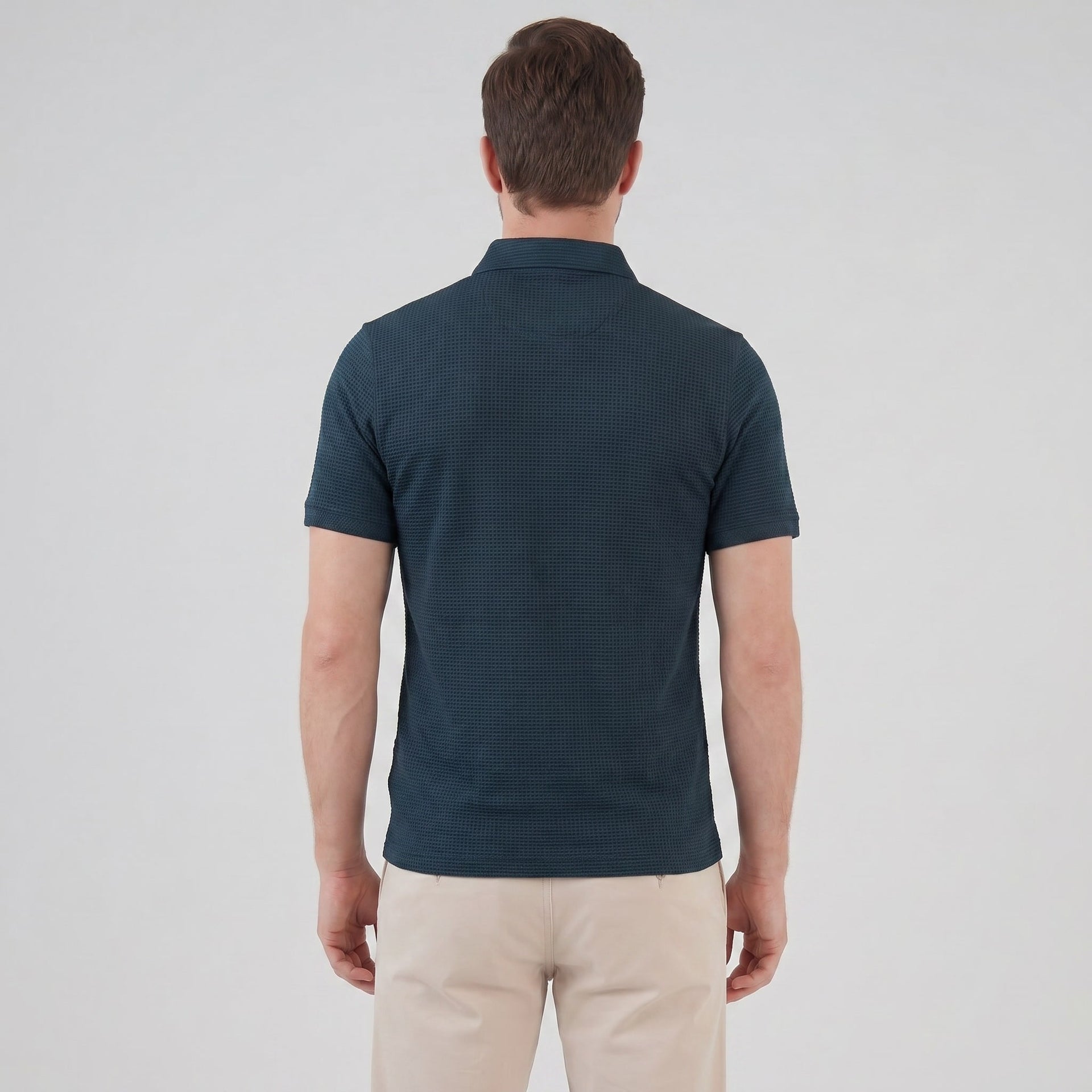 Herren Poloshirt mit Waffelstruktur und Knopfleiste | Otmar