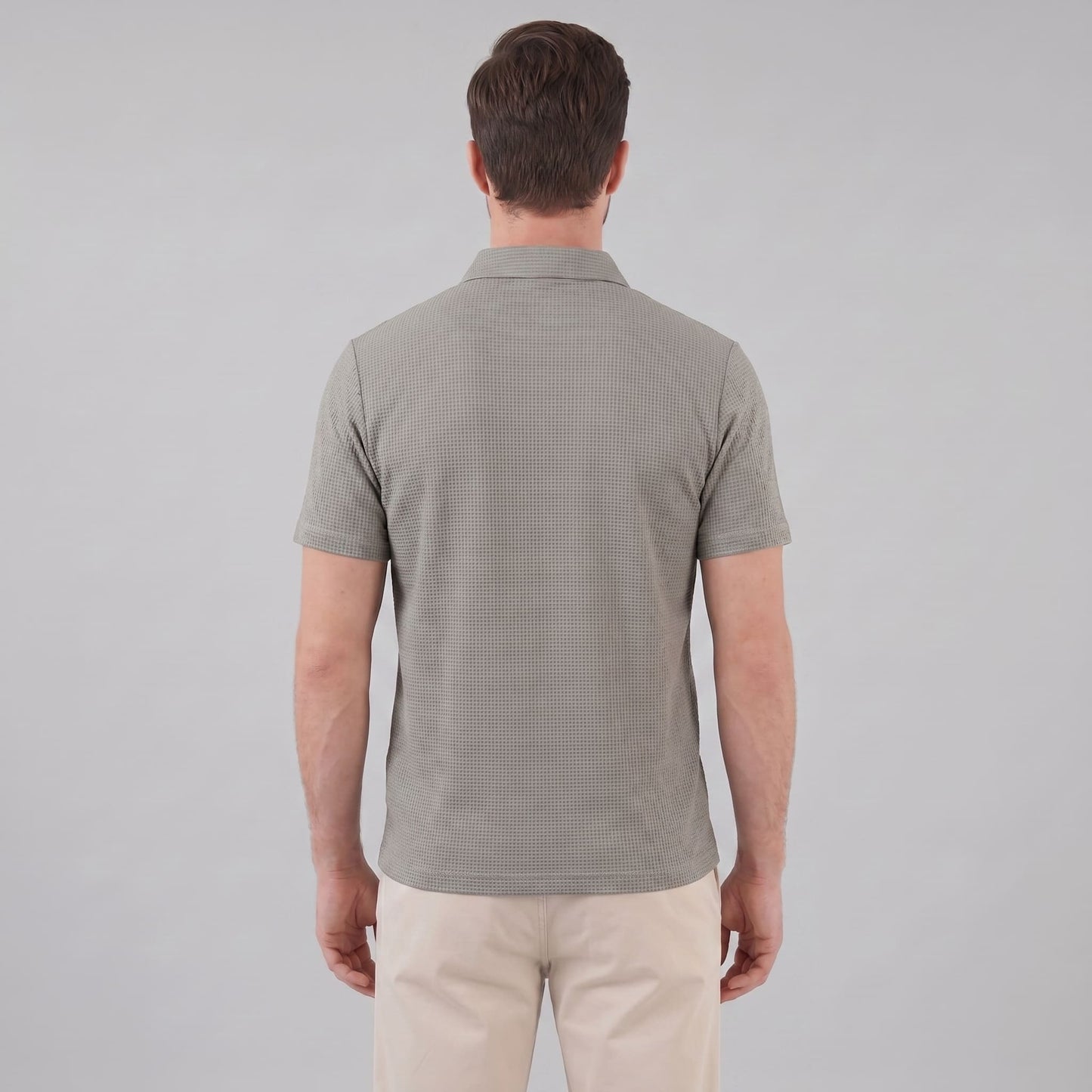Herren Poloshirt mit Waffelstruktur und Knopfleiste | Otmar_28