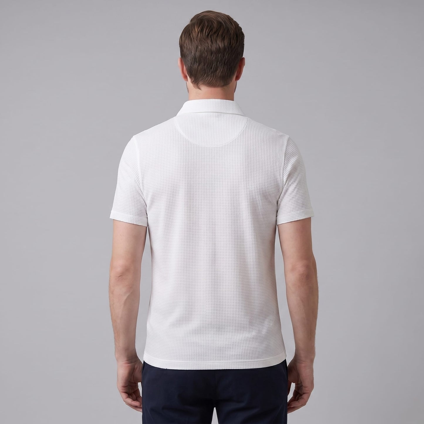 Herren Poloshirt mit Waffelstruktur und Knopfleiste | Otmar_8
