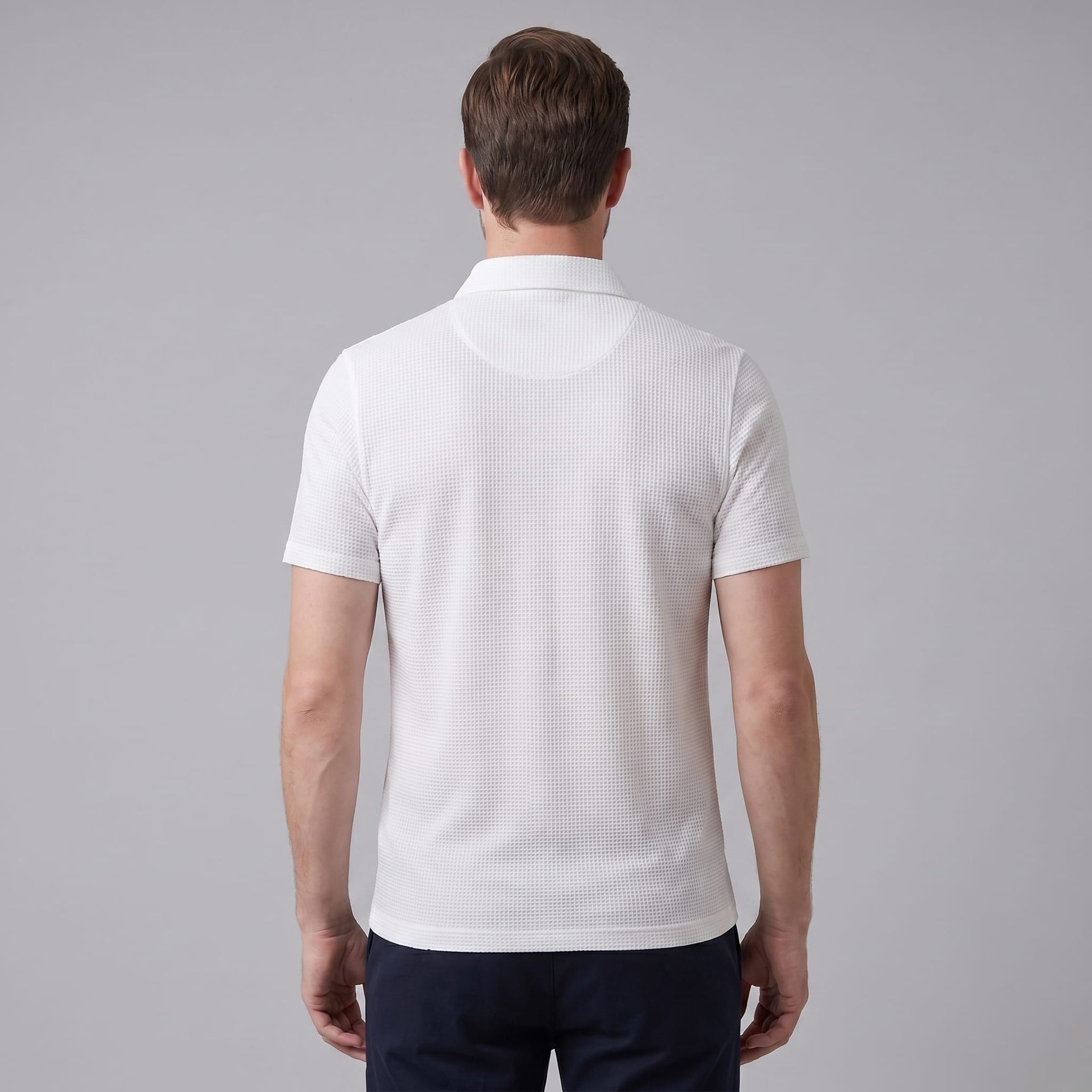 Herren Poloshirt mit Waffelstruktur und Knopfleiste | Otmar