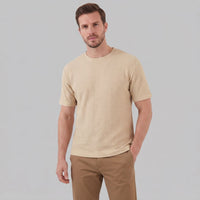 Herren Waffelstrick-T-Shirt mit Rundhals | Kajetan