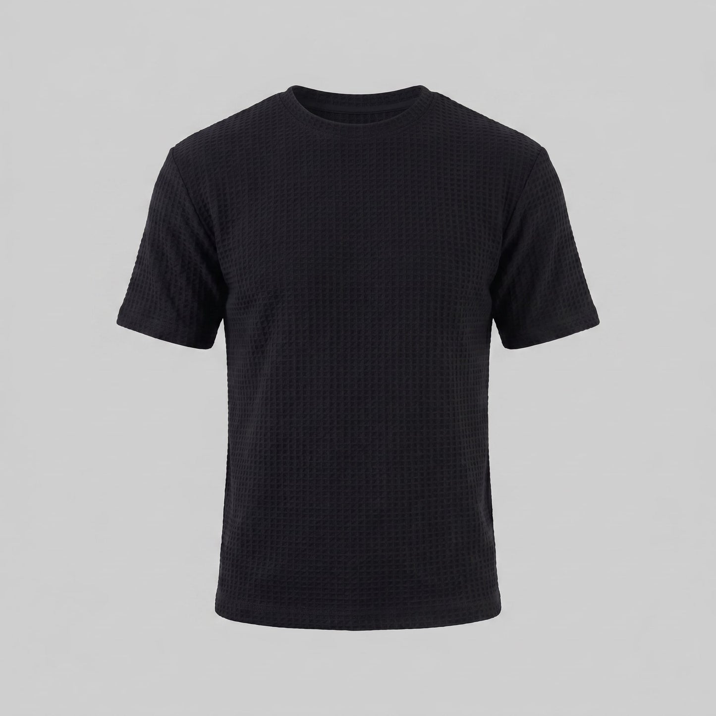 Herren Waffelstrick-T-Shirt mit Rundhals | Kajetan_15
