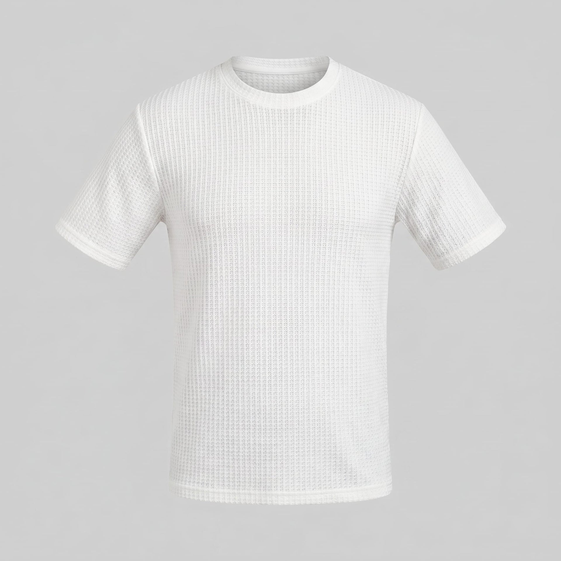 Herren Waffelstrick-T-Shirt mit Rundhals | Kajetan
