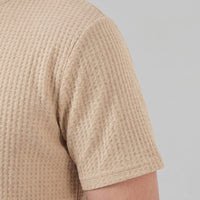 Herren Waffelstrick-T-Shirt mit Rundhals | Kajetan