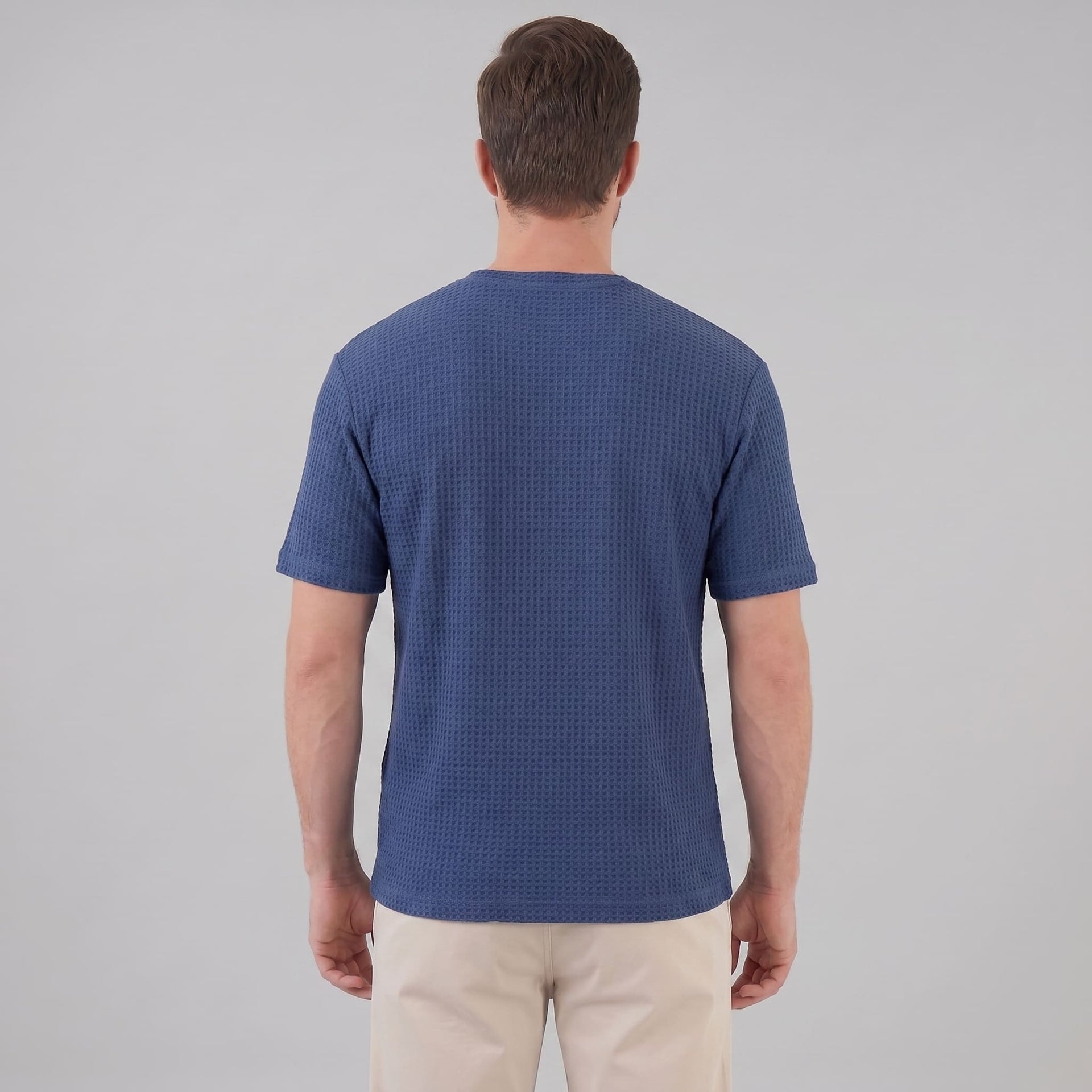 Herren Waffelstrick-T-Shirt mit Rundhals | Kajetan