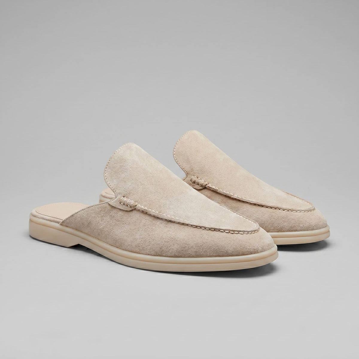 Herren Wildleder-Loafer Mules mit Ziernaht | Damian_16