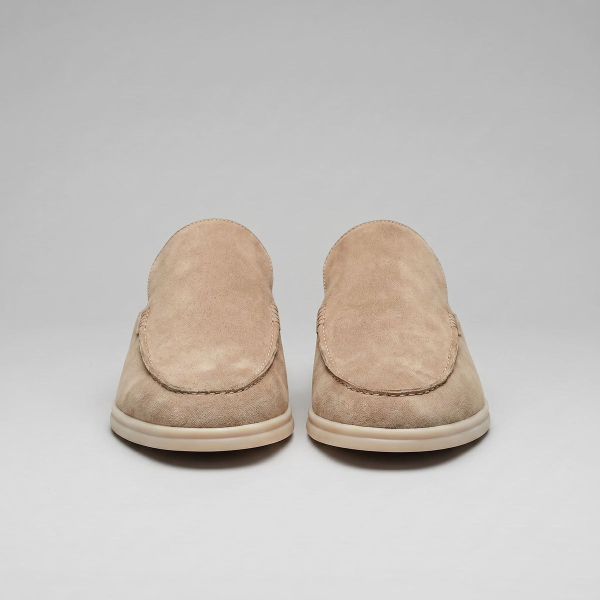 Herren Wildleder-Loafer Mules mit Ziernaht | Damian_30