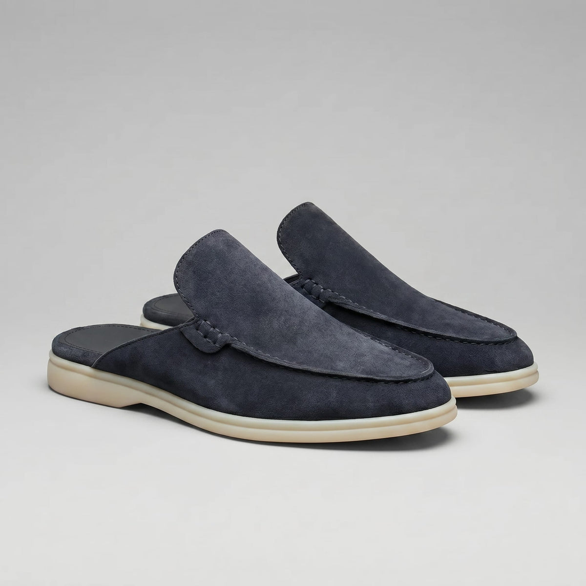 Herren Wildleder-Loafer Mules mit Ziernaht | Damian