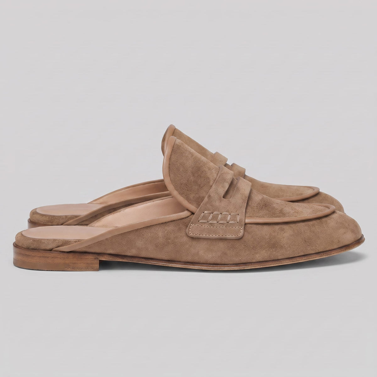 Herren Wildleder-Loafer Mule mit Pennysteg | Jens_4