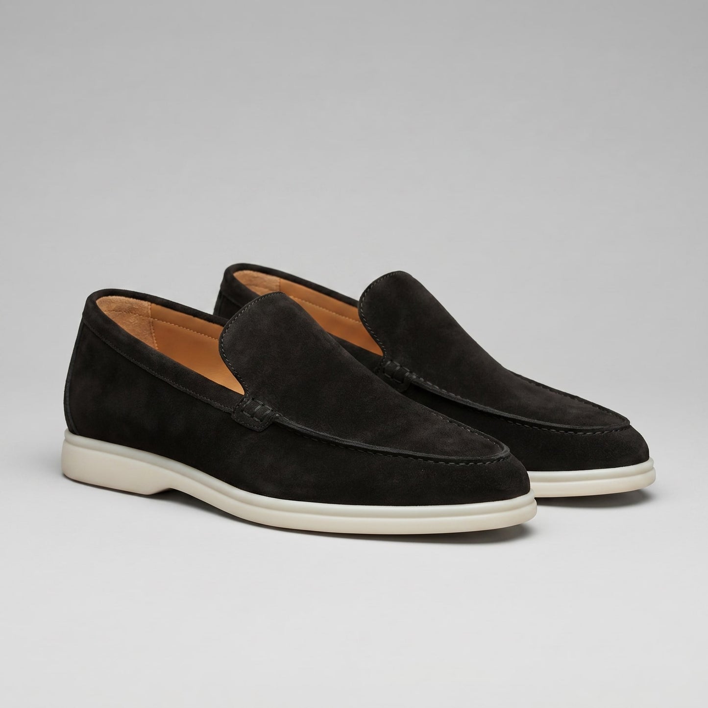 Herren Wildleder-Loafer Schwarz mit Gummisohle | Jochen_1